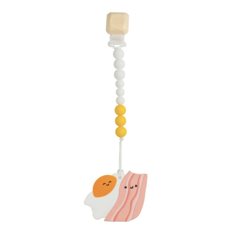 Bacon + Egg Teether Set by Loulou Lollipop