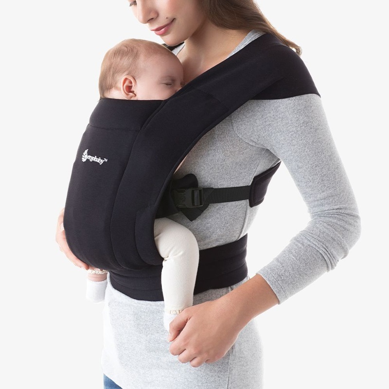 Embrace Carrier by Ergobaby|Pure Black|Oxford Blue|Heather Grey|Cream|Blush Pink|Soft Olive