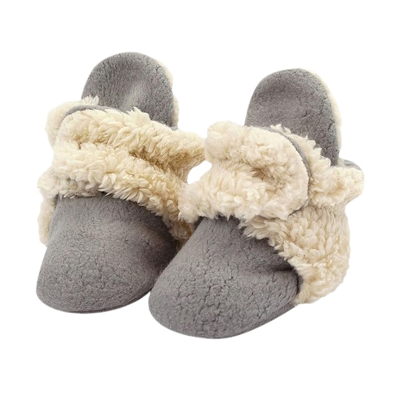 Cozie Fleece Furry-Lined Bootie – Grey by Zutano