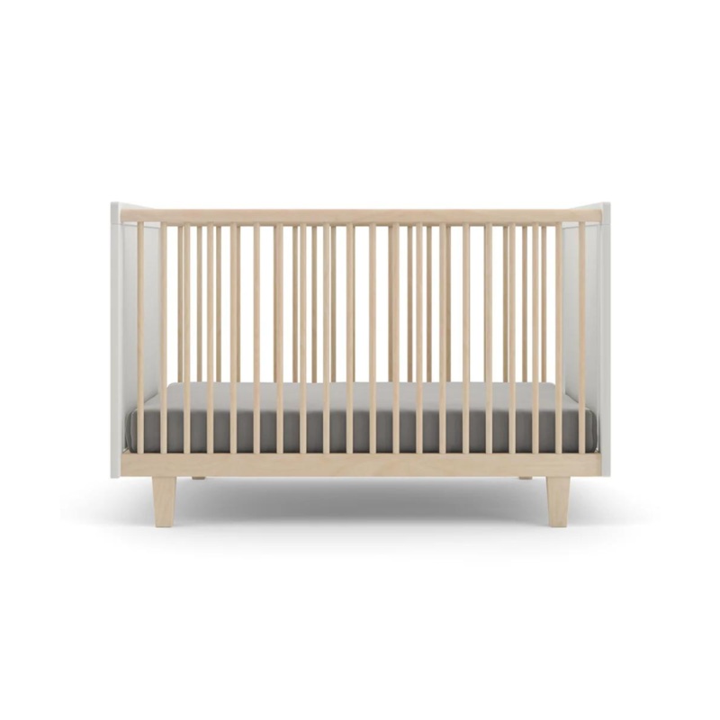 Rhea Crib – Birch / White by Oeuf