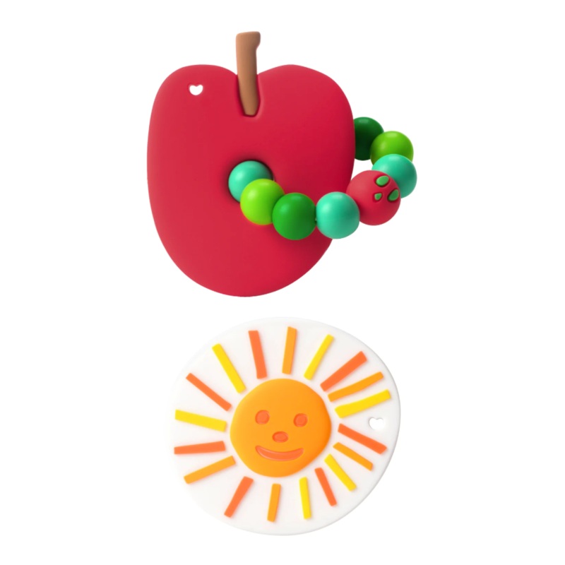 Apple and Sun Teether Set – The Very Hungry Caterpillar by Loulou Lollipop