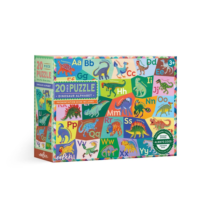 20 Piece Puzzle – Dinosaur Alphabet by Eeboo